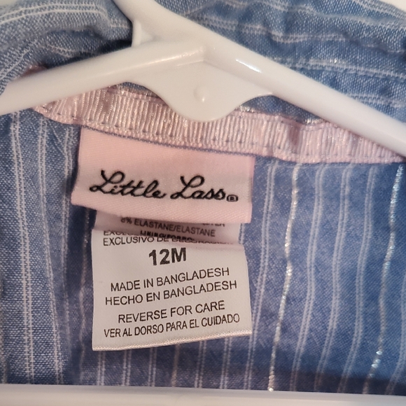 Little Lass Blue and Pink Striped Outfit - Picture 2 of 5